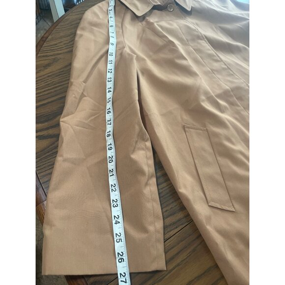 Sears The Fashion Place vintage caramel button front collars rain coat size 16 - Picture 9 of 9